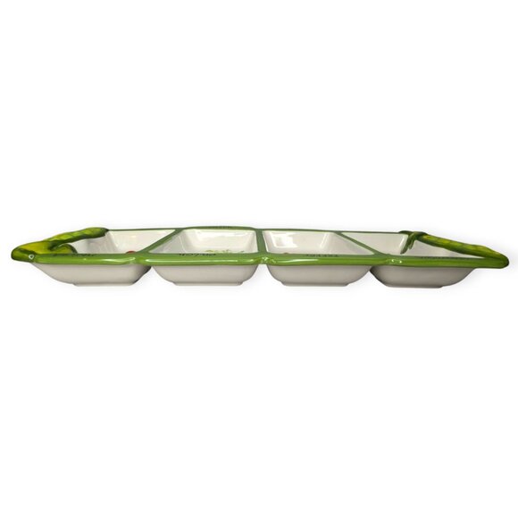 Certified International Judy Phipps Ceramic 4 Compartment Vegetable Platter - Picture 10 of 15